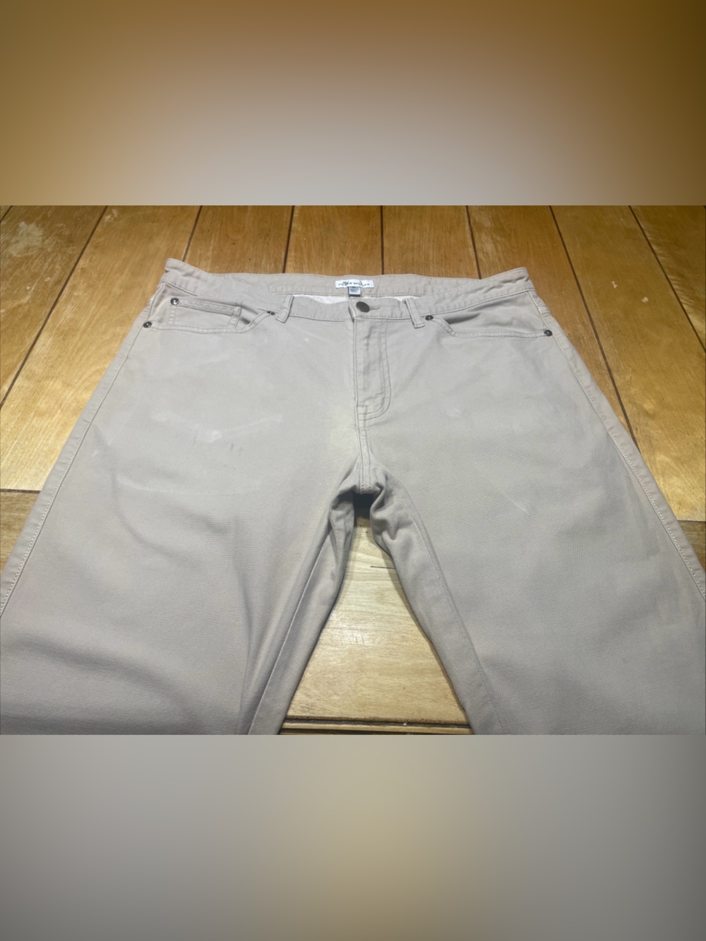 Peter Millar Crown Cotton Canvas 5 Pocket Pant Size 35x27 Color Beige